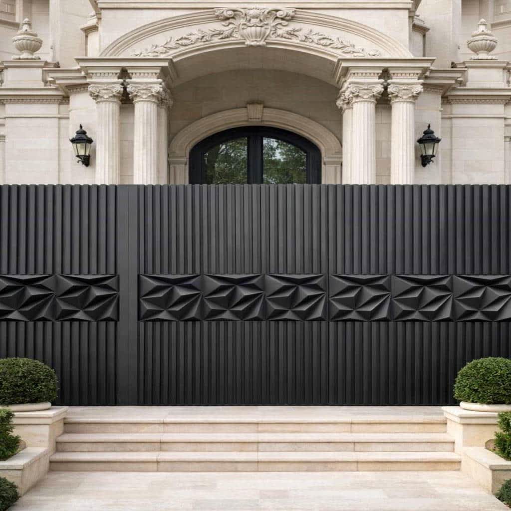 نصب درب ویلایی فرفورژه ابعاد نفررو در شیراز