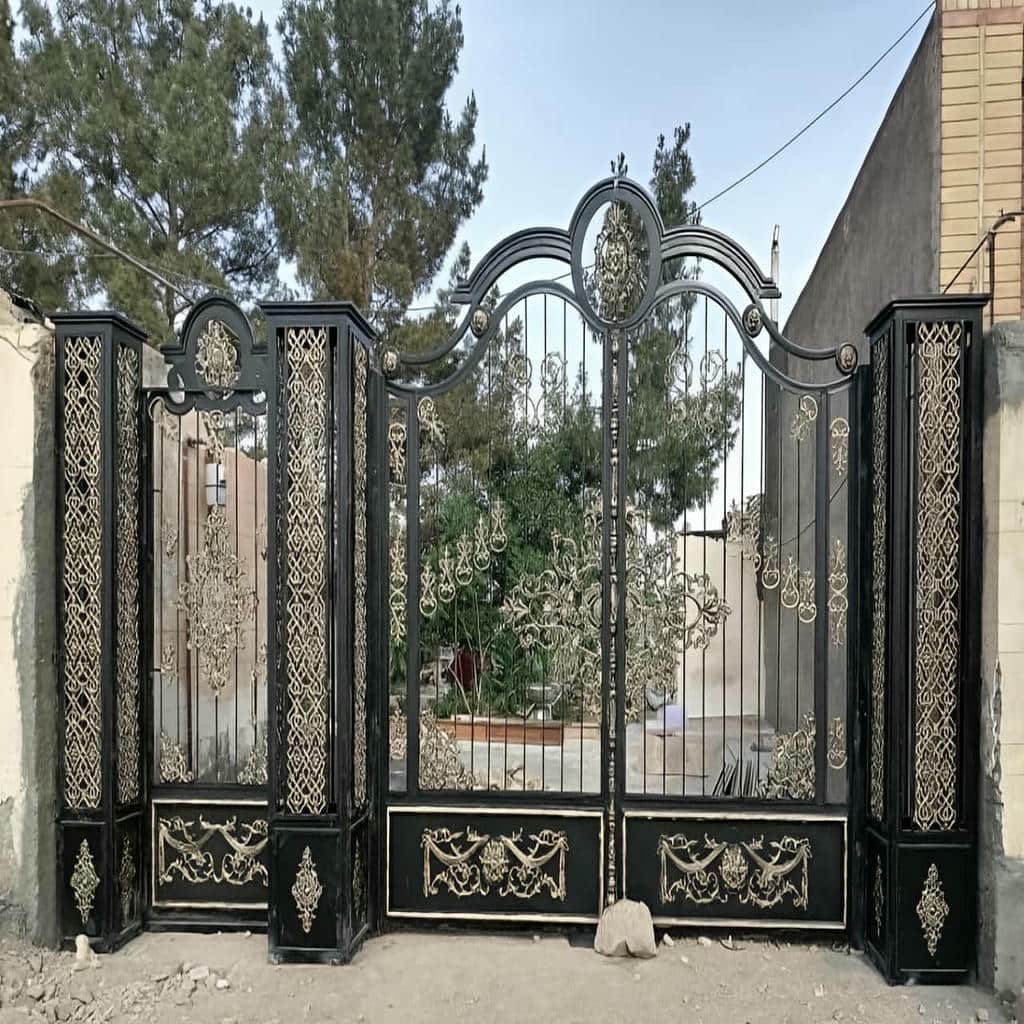 خرید درب حیاط ساده و شیک متریال در شیراز