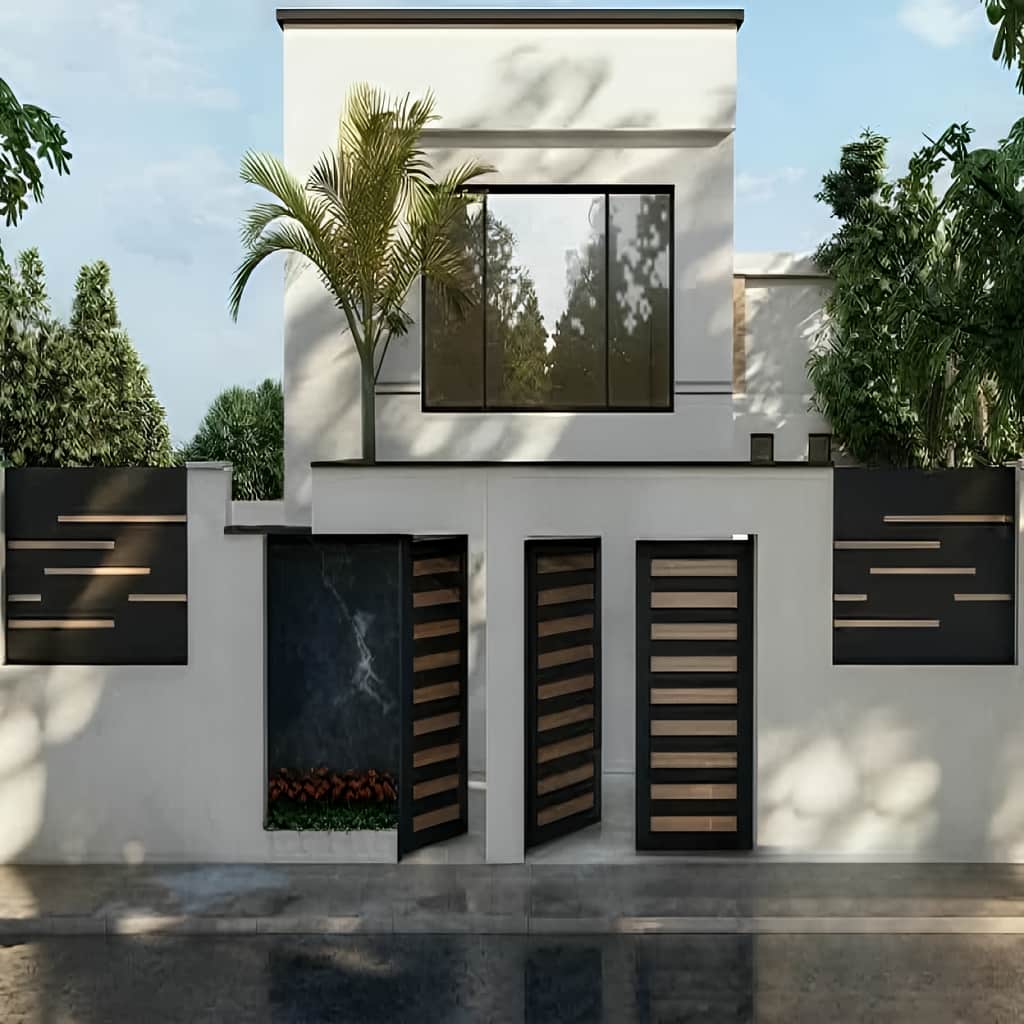 نصب درب فلزی مدرن راسا لولایی در شیراز