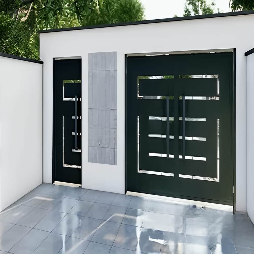 نصب درب فلزی مدرن یونیک لولایی در شیراز