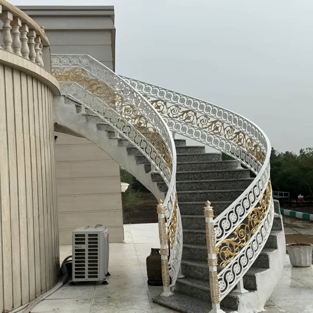 اجرای نرده لیزری اسلیمی برای نمای ساختمان در شیراز