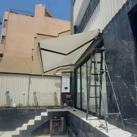 سایبان برقی ضد UV برای حفاظت پوست و مبلمان در شیراز