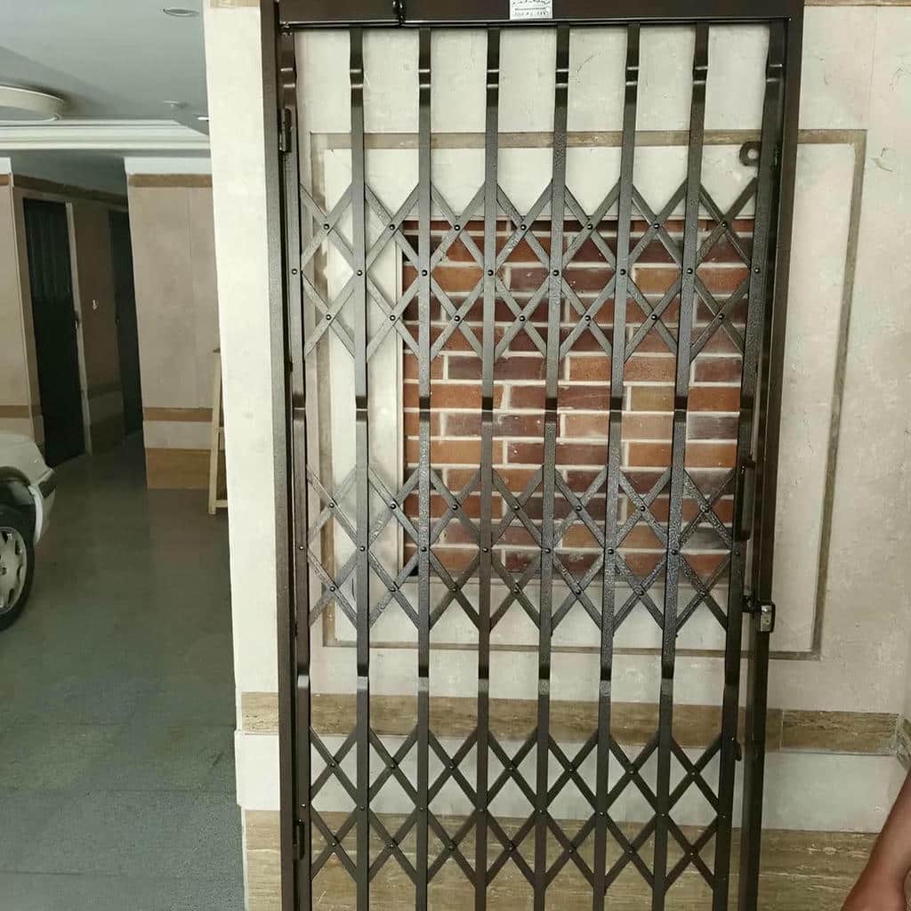 خرید درب آکاردئونی طرح دار لوزی با شبکه متعادل در شیراز