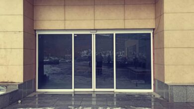 11 مدل درب اتوماتیک شیشه ای لولایی سنسوردار در شیراز