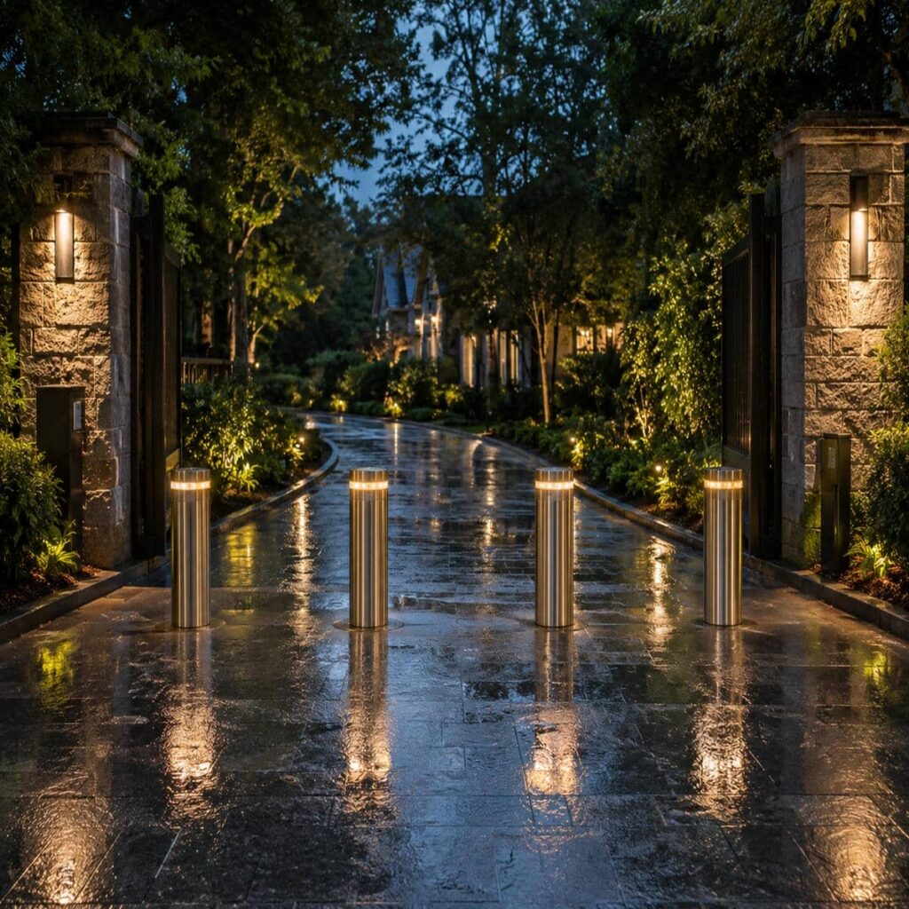 نصب راهبند بازویی LED دار برای ورودی پارکینگ در شیراز نصب راهبند بازویی LED دار برای ورودی پارکینگ در شیراز