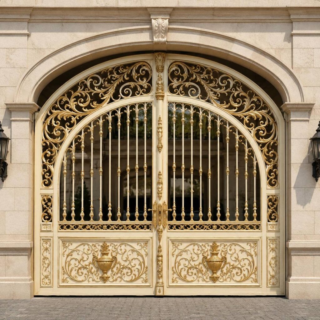 اجرای درب پارکینگ لوکس ورودی ویلا با پوشیدگی مناسب در شیراز