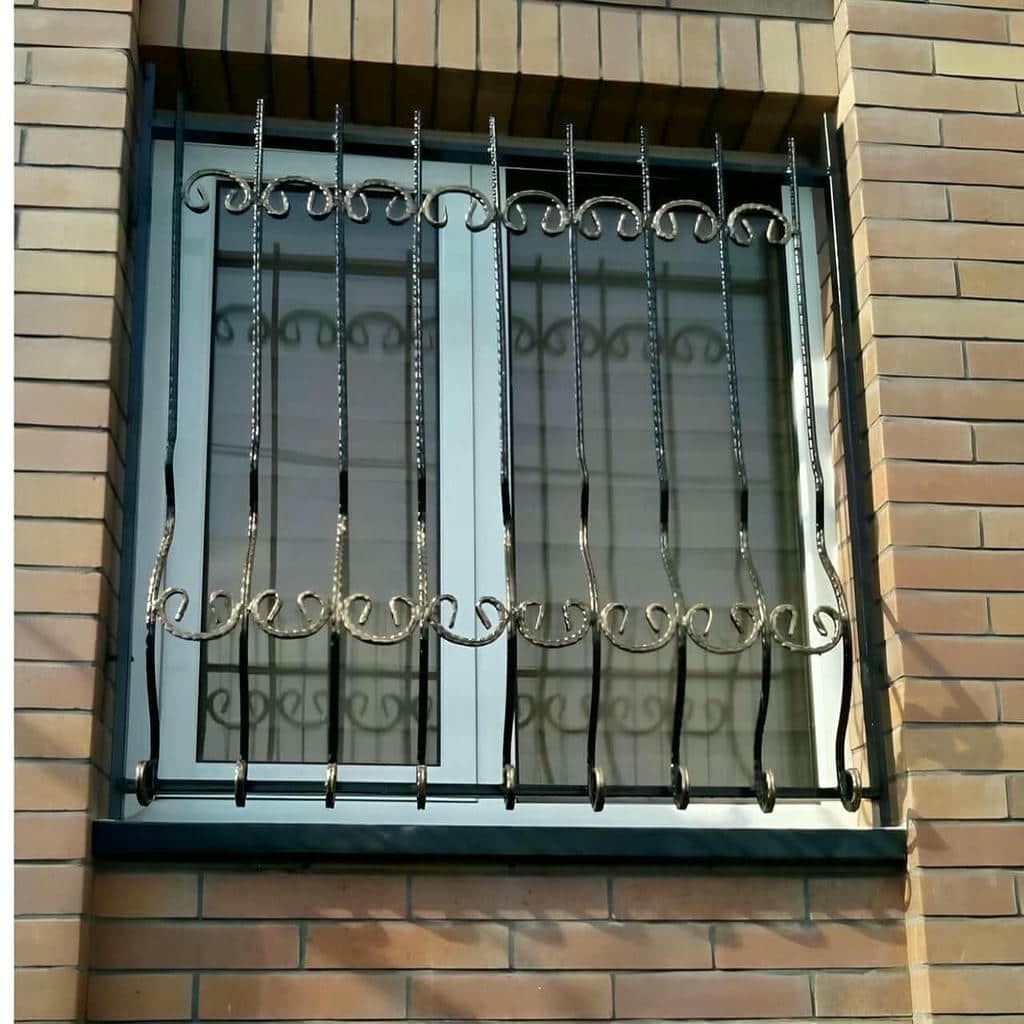نرده پنجره فلزی شاسی دار هماهنگ با فریم در شیراز