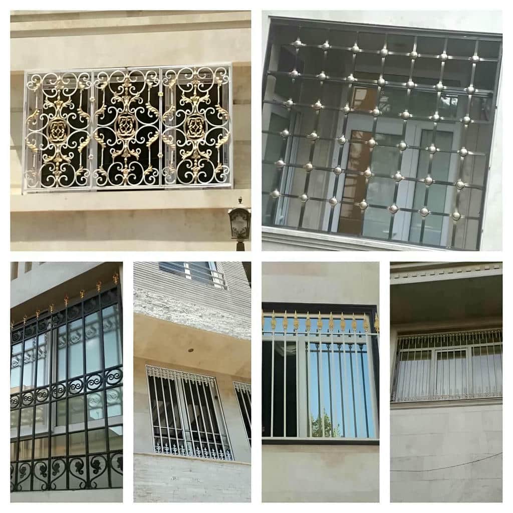 نصب حفاظ پنجره ویلایی نمای باغ برای نشیمن در شیراز