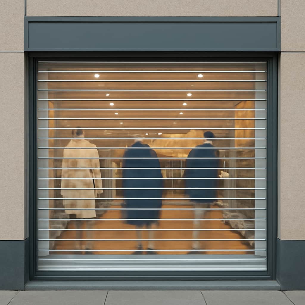 اجرای کرکره برقی مدرن نمای تجاری با موتور مناسب در شیراز