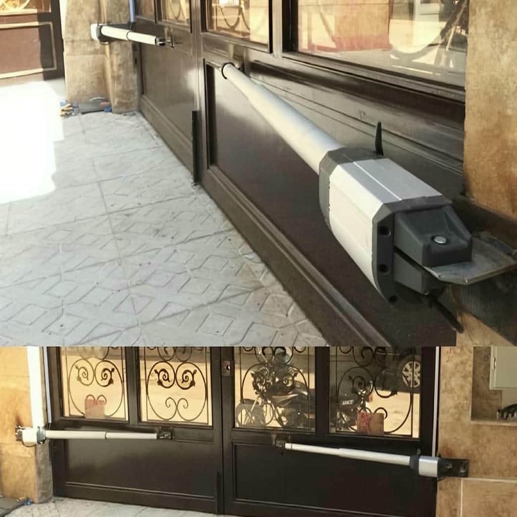 نصب جک پارکینگی روی درب آهنی شاسی دار در شیراز