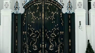9 طرح درب پارکینگ آهنی ساده قاب دار در شیراز