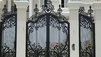 8 طرح درب پارکینگ طرح چوب ترموود در شیراز