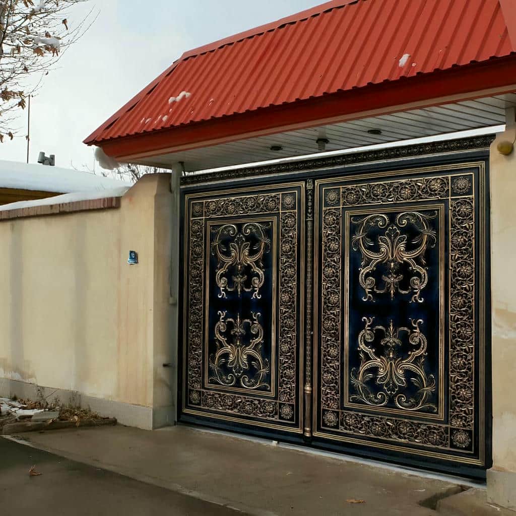 ساخت درب ورودی ساختمان فلزی لابی طرح کلاسیک در شیراز