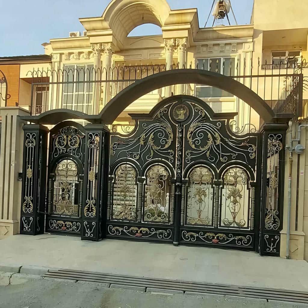 10 طرح درب حیاط کشویی ریل زمینی در شیراز