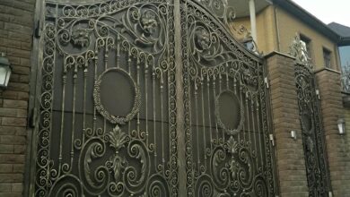 10 نمونه درب حیاط بزرگ پارکینگ در شیراز