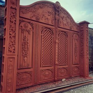 11 مدل درب حیاط نمای آجری در شیراز