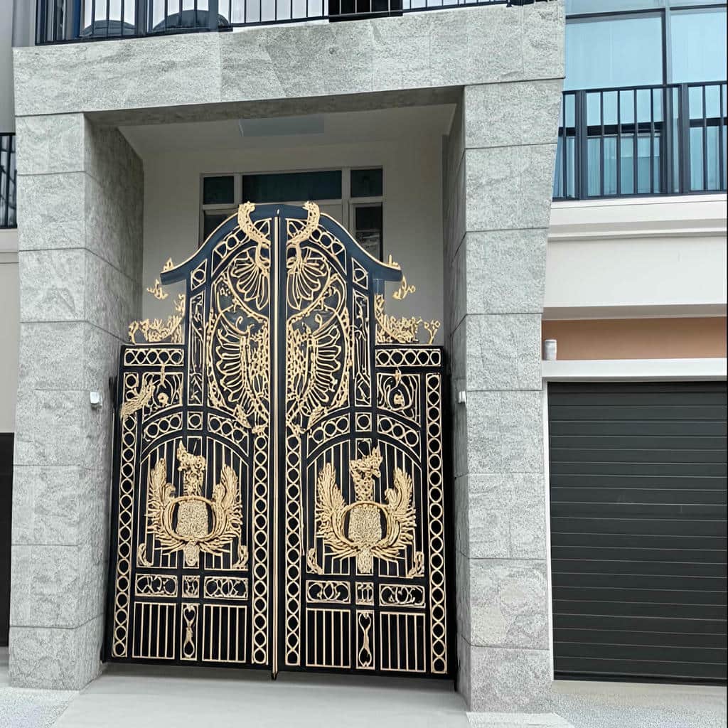 خدمات نصب درب حیاط کشویی ریل زمینی برای ساختمان در شیراز