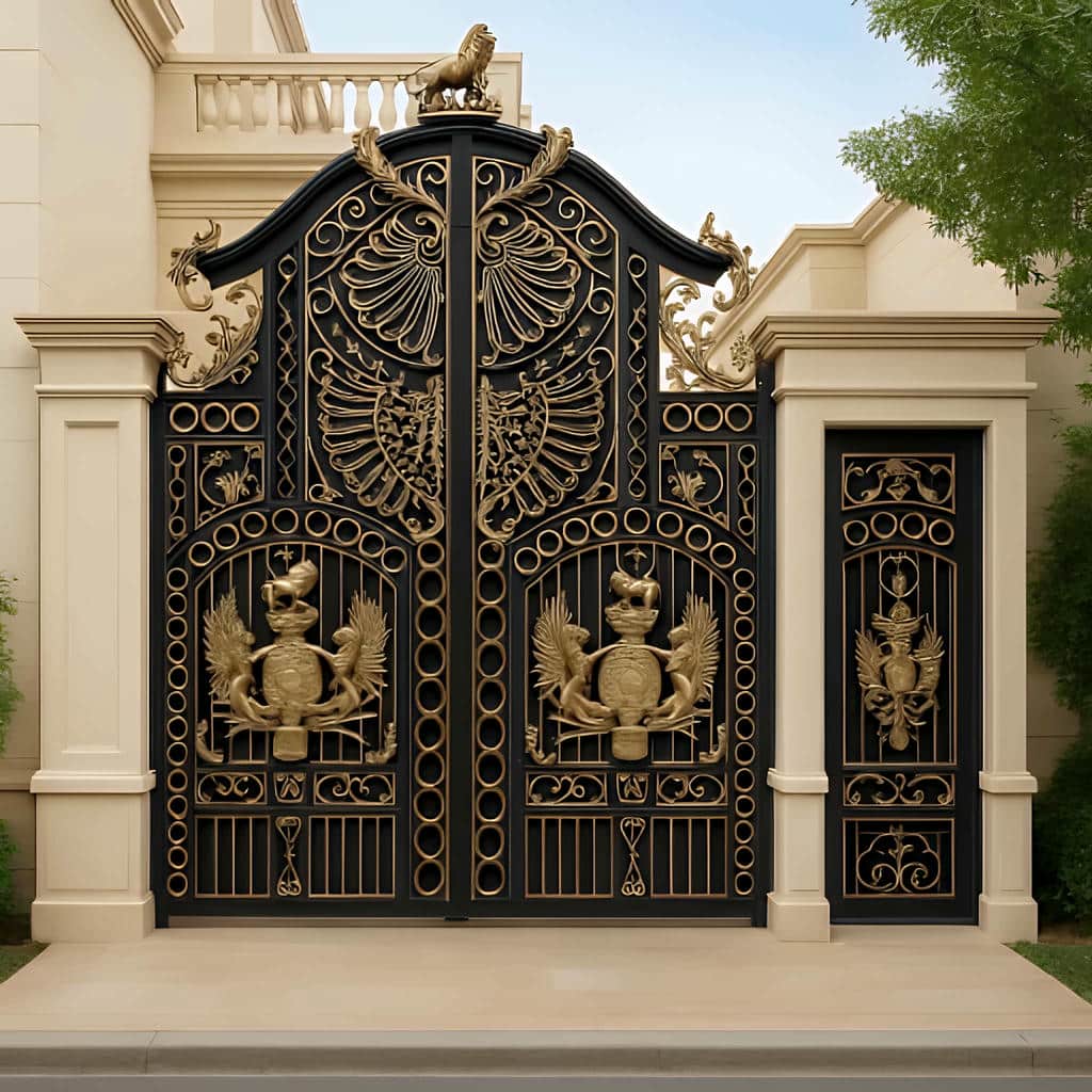 اجرای درب ویلایی ماشین رو عریض با بازشوی لولایی در شیراز