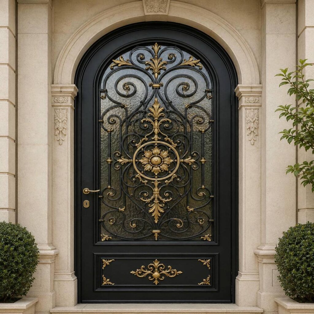 door_image_041 ساخت درب آهنی ساختمان نفررو با خطوط مینیمال در شیراز