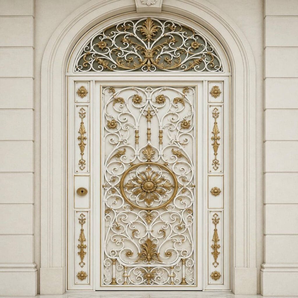 door_image_085 اجرای درب آهنی ساختمان نفررو طرح CNC در شیراز