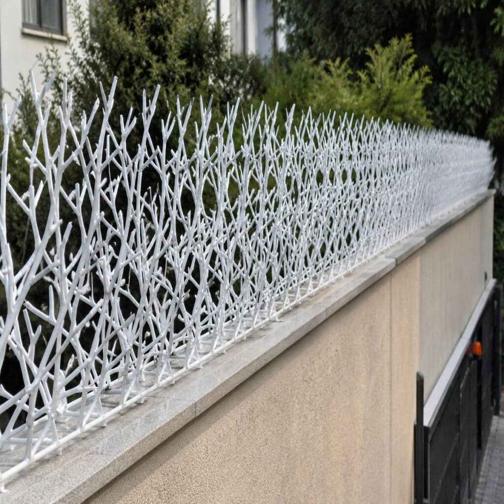 نرده حفاظ دیوار ویلای سنگی با عرض تاج مناسب در شیراز