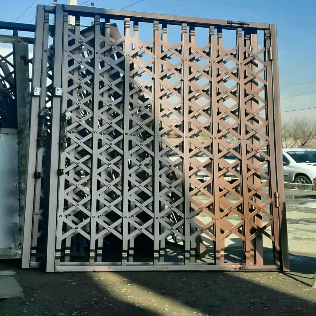 حفاظ ضربدری آکاردئونی شیراز با پوشش رنگ کوره ای