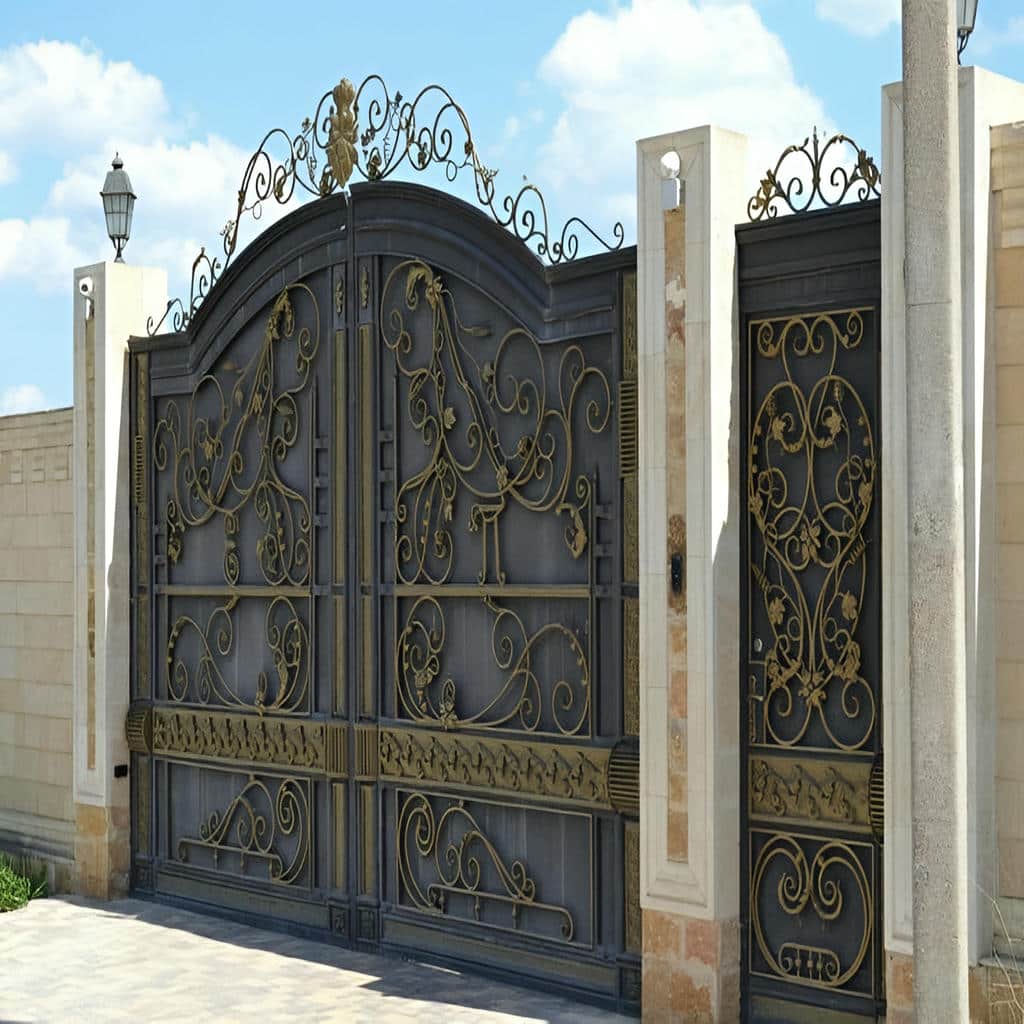 درب گلنرده دار مشکی برای ورودی ساختمان شیراز