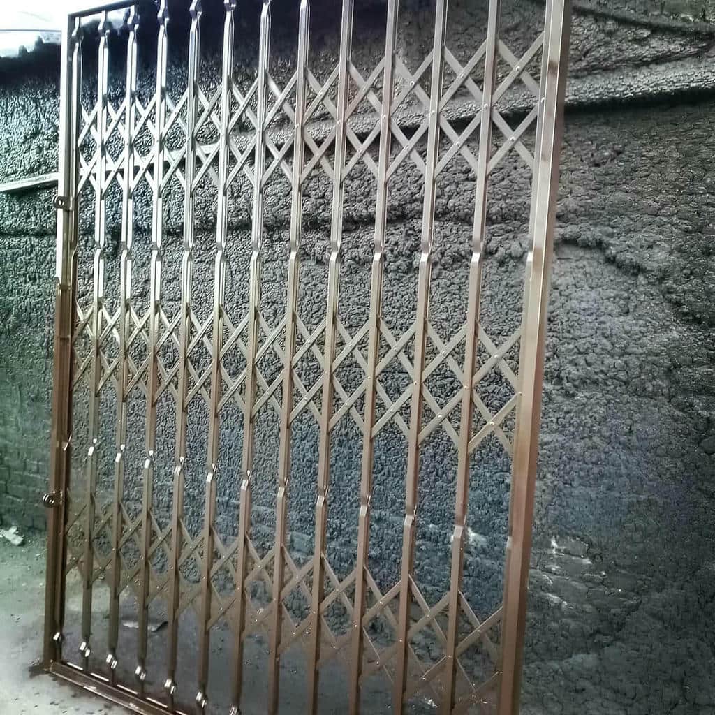 نمونه سفارش حفاظ درب ضد سرقت با فرم آکاردئونی
