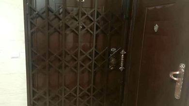 حفاظ ضربدری آکاردئونی ورودی آپارتمان در شیراز