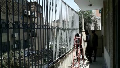 حفاظ پنجره مدرن شیراز نمای فلزی ساده
