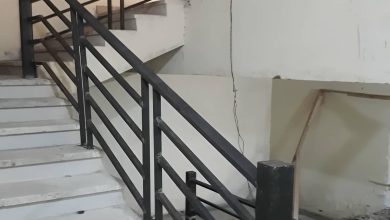 نرده فلزی راه پله شیراز با پوشش مقاوم